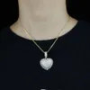 Hip hop nuovo set alla moda a forma di zircone a forma di cuore con collana di amore a diamante completo