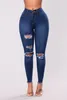 Jeans Damen Designer Jeans Frauen Neue stilvolle Frauen mit mittlerer Taille dünn gerissen Denimhosen schlanke Bleistift Jeans Hosen Plus Size 3 Styles Jeans