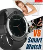 V8 Smart Watch Wristband Watchband med 03M Camera Sim IPS HD Full Circle Display för Android System med Box8326361