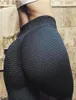 Scrunch Booty Workout Women Yoga Pants مرنة Jaquard طماق محكم للقطار بالإضافة إلى حجم اللياقة السوداء SXA56109414