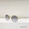 Sonnenbrille 2024 Neueste goldene Faden Dünne Rand Vielseitige tägliche Mode Retro Round Damen Trendy