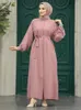 Etnische kleding Ramadan roze abaya gebedskleding vrouwen kaftan kalkoen islam moslim bescheiden jurk kebaya caftan marocain gewaad femme musulmane