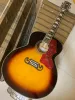 Guitar Send in 3 days Wholesale Top Quality solid top 12 strings sunburst color acoustic guitar