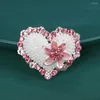Broches skeds clássicos elegantes lady coração flor pérola pinos de cristal moda moda de alta qualidade stromestone corsage fivela