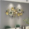 Corloges murales Créative Luxury Horloge Fleur Ornement de la feuille de salon canapé de salon