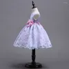 Meisjesjurken Mouwloze kinderen Lange trouwjurk Girls Party Butterfly Fluffy Mesh Princess Rok Show verjaardagskleding