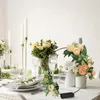 Dekorativa blommor Metallkrans Hoop Sturdy Floral med svart stativ Strong Garland Craft Maker Ring Table Centerpiece Home Decor