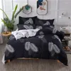 Bettwäsche -Sets Frucht geometrische 3/4pcs Bettdecke Set Stripe Dot Duvet Blätter und Kissenbezüge Postorale Tröster Kingsize