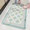 Banyo Paspasları Çevre Dostu Pvc Mat Varıltılar Kupaları Slip Slip Duş Buzlu Doku ve Banyo için Çiçek Tasarımı 40x70cm