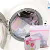 Tvättpåsar Fina NET Net Dragkedja Polyester tvättväska reseskyddsnät Maskinrengöring bh -påse tvätt av antideformering