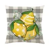 Coussin de lin et couvercle d'été à imprimé de citron d'été Home Home Sweet Home Lemon Summer Oread Oread Oreiller Stripes Bow Coussin d'été pour canapé