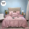 Bedding Sets Luxury 10 Colors Egyptian Cotton & Silk Embroidery Flower Set Duvet Cover Quilt Bed Sheets And Pillowcases Sabanas 4Pcs