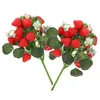 Party Decoration 2 PCS Simulatie Strawberry Bouquet Lifelike Artificial Fruits Decorate Flowers Decorate Flowers