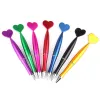 Pens 20pcs Heart Rotary BallPoint Pen Penna Penne Penne Penne Penne Studente Ballpoint Pen Stullo Funzionalità