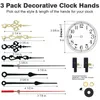 Klokken accessoires 2 stks stille sweep quartz klok motor kit bewegingsmechanisme met 4 paar onderdelen reparatie vervanging