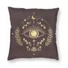 Kudde 45x45cm Case Evil Eye Black Art Cover Mystery Spirit Pillowcase Soffa Car Home Decor