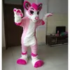 2024 Halloween Taille adulte Rose Fox Mascot Costume Carnaval Custom Carnival Taille Furry Cost Halloween Carnival Birthday Party Robe