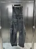 Macacões de jeans de rua de chicever para mulheres sem mangas sem mangas fora do ombro Canda alta calças de carga Y2K Mumpsuit feminino 240408
