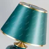 Tischlampen Keramiklampenraum Dekor Schlafzimmer Bettgrün grün gestrichen