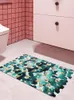 Badmatten Moderne Noordse geometrie Groene olie schilderstijl vloer mat deur anti-slip tapijt slaapkamer woonkamer huisdecoratie