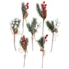Fiori decorativi da 7 pezzi Flower che organizzano accessori pini Coniioli per il tavolo di Natale