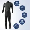 m Full bodysuit Wetsuit Neoprene Varma simningstillbehör surfing snorkling Våt kostym gratis dykutrustning dykutrustning 240411