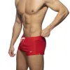 Mens Swimming Trunks Classic Solid Color Three Point Snabbtorkning Låg midja Sexig strand surfing Sportshorts 240412