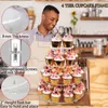 Kitchen Storage Commodity Stand Acrylic Cupcake Dessert Cake Display Jewelry Earring Props P15F