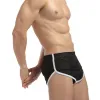 Shorts Menes côtés divisés sport courir shorts sexy à basse hauteur nylon bostons respirant mâle mâle maille rapide jogging sèche jogging pantalon