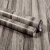 Adesivos de janela Auto-adesivo papel de parede de papel de papel de madeira, filme decorativo à prova d'água para renovação de móveis de guarda-roupa de quarto