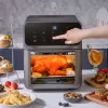 Fryers 12L Большой емкость Smart Electronic Digital Visual Deep Fryer без масла 1350W Многофункциональная часть с сенсорным экраном Fryer