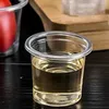 Disposable Cups Straws 200pcs Small Clear Plastic Glasses Tasting S 20ml