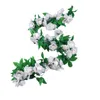 Dekorativa blommor 240 cm Simulerade ros Vines Plastic Fake Festival Simulation Green Plant Vine Decoration Flower Party O4N1