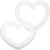 Decorative Flowers 2 Pcs Ornament Ring Model Garland Heart-shaped Craft Circle Wedding Decorations