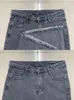 Jeans pour femmes rétro Femmes glonilles blanchies lavées mode harajuku simple loisir japonais flare tout-correspondant léger fond de strech
