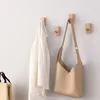 Hooks Nordic Solid Wood Hook Creative Hallway Wall Wall-Mounted Coat Punch-Free Strong Sticky Clothes