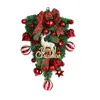 Dekorative Blumen künstlicher Weihnachtshongbon mit Elch Bogenkugeln Wand hängende Ornament für Regalkorridor Fenster Hochzeitsdekoration