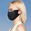 Scarves Summer Silk Mask Elastic Solid Color Sunscreen Face Scarf Cover Veil Eye Protection Gini Riding