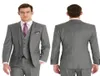 Slim Fit sur mesure deux boutons Homme formel combinaisons de mariage Tuxedos Grey Classic Man Groom Wedding Suit JacketPantstie2598469