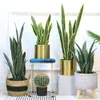 Artificial Sansevieria Trifasciata Single Branch Potted Plant Long Leaves Fake Green Plants for El Office Home Decoration 240407