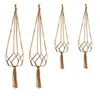 Knutted Macrame Plant Hanger Hook Vintage Cotton Linen Flowerpot Basket Lifting Rep Hanging Basket Pot Holder SN709543418