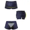 Underpants Sfit 2024 Men Underwear Boxer Shorts Loose Breathable Sleepwear Trunks Slacks Printed Sexy Dot