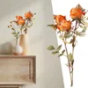 Dekoracyjne kwiaty i kwiaty róże girland z łodygami do majsterkowania bukiety ślubne centralne aranżacje kwiatowe sztuczne aranżacje