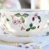 Xícaras pires inglesas de chá de chá da tarde em inglês China de grande capacidade de cerâmica pires de flores