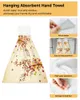 Serviette automne tombée les feuilles de main serviettes à la maison cuisine salle de bain trésors de salle de bain avec boucles suspendues absorbants doux secs