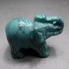 Dekorativa figurer 1.5 "/18g syntetiska turkos elefant Handgjorda stenhuggningar - Kristaller och stenar läkande mineralprov Heminredning