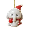 Estatuetas decorativas 2024 Decoração de Natal Mini Ornamentos de Animal de Animal Creative decoração de casa Santa Tree Snowman Elk Gifts Supply Supply