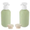 Bouteilles de rangement 2 pcs Lotion de bouteille vide Emollient Corps Lavage de voyage Plaies de remplacement Pump Heads Cover Dispensateur