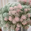 Dekorativa blommor konstgjorda blommor Jade gräs för heminredningar falska gröna växter vas julbröllop leveranser flores artificiales