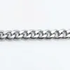 Botão de aço inoxidável Colar de moagem de seis lados Titanium masculino jóias de quadra cubana de chapéu de grossa cadeia larga grossa